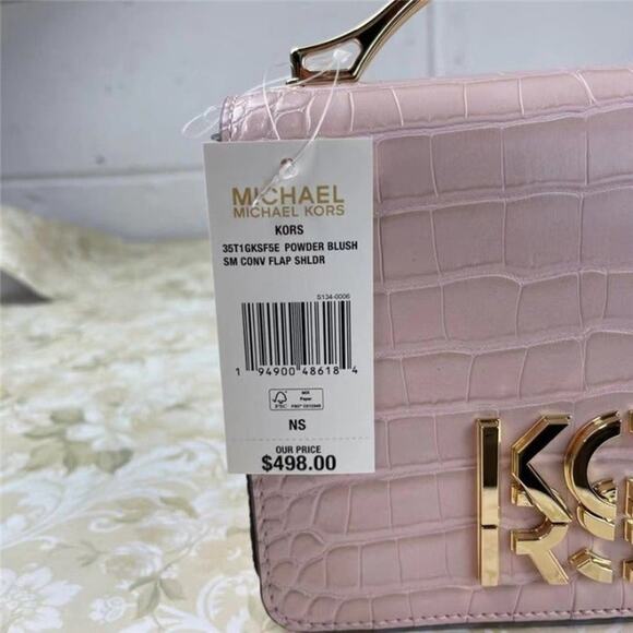 MICHAEL KORS 35T1GKSF5E KORS SMALL CROSSBODY BAG POWDER BLUSH LEATHER - Picture 4 of 8